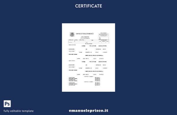 stile verificato Modello di certificato di matrimonio del registro civile degli 